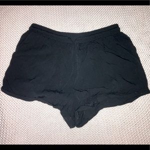Black beach shorts
